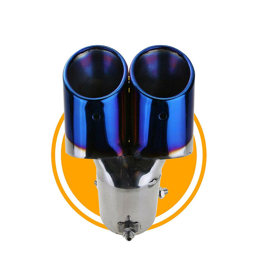 Car Rear Blue Exhaust Pipe Tail Muffler Tip Auto Accessories Replace Kit