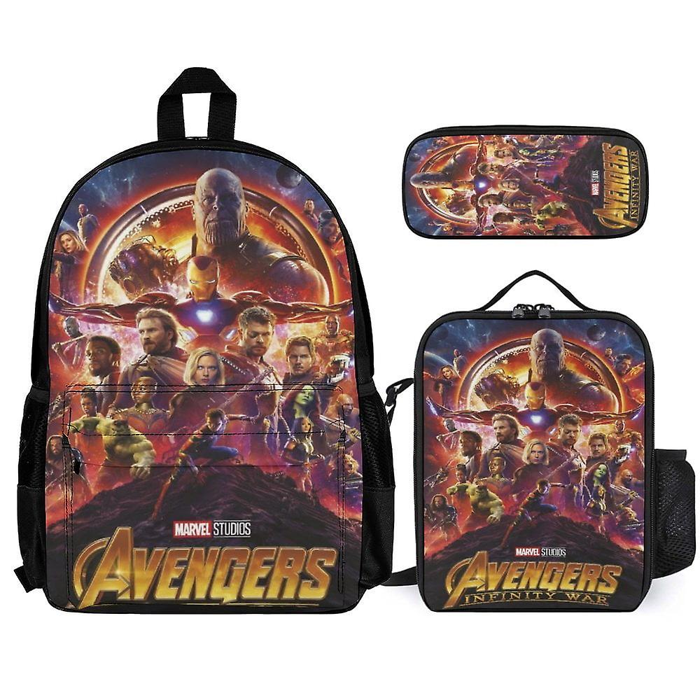 Avengers 3Pcs Backpacks Sets with Lunch Bag And Pencil Case
