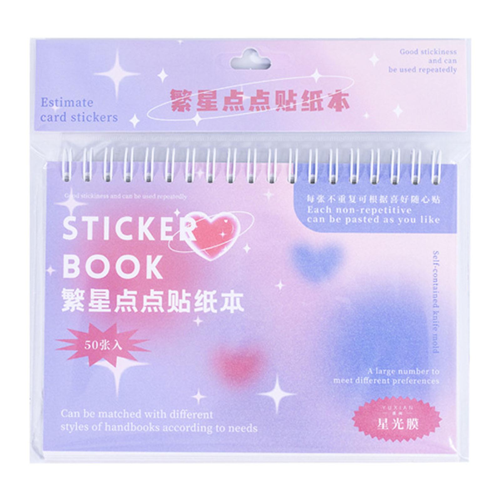 Decorative Stickers Multiple Patterns Laptop Skateboard Coil Sticker Book for Handbook Notebook