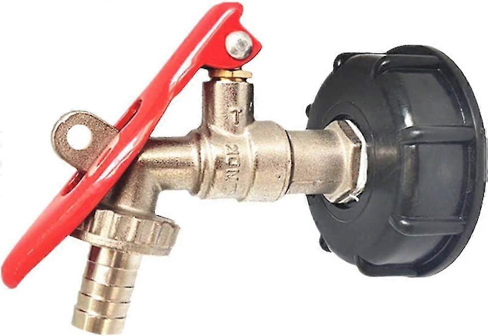 Ibc-tankadapter, S60x6 låsbar Ibc-tankavloppsadapter till mässingsträdgårdskran