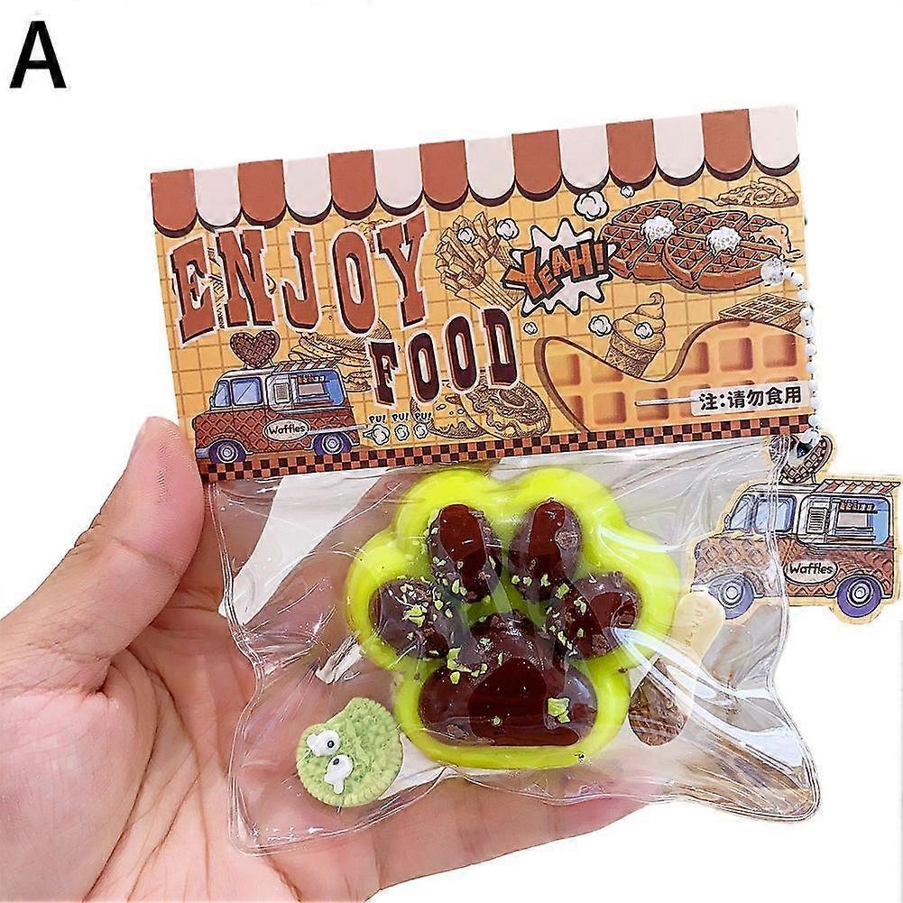 Squeeze Food TOY Creative Kids Fidget Toy Simulation Waffle Bread Toast Donuts