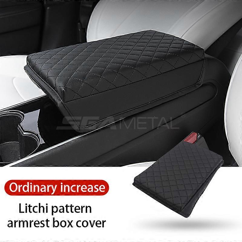 Car Armrest Box Cover Center Console Arm Rest Cushion with Storage Pocket Elbow Support Universal Armrest Box Pad Mat