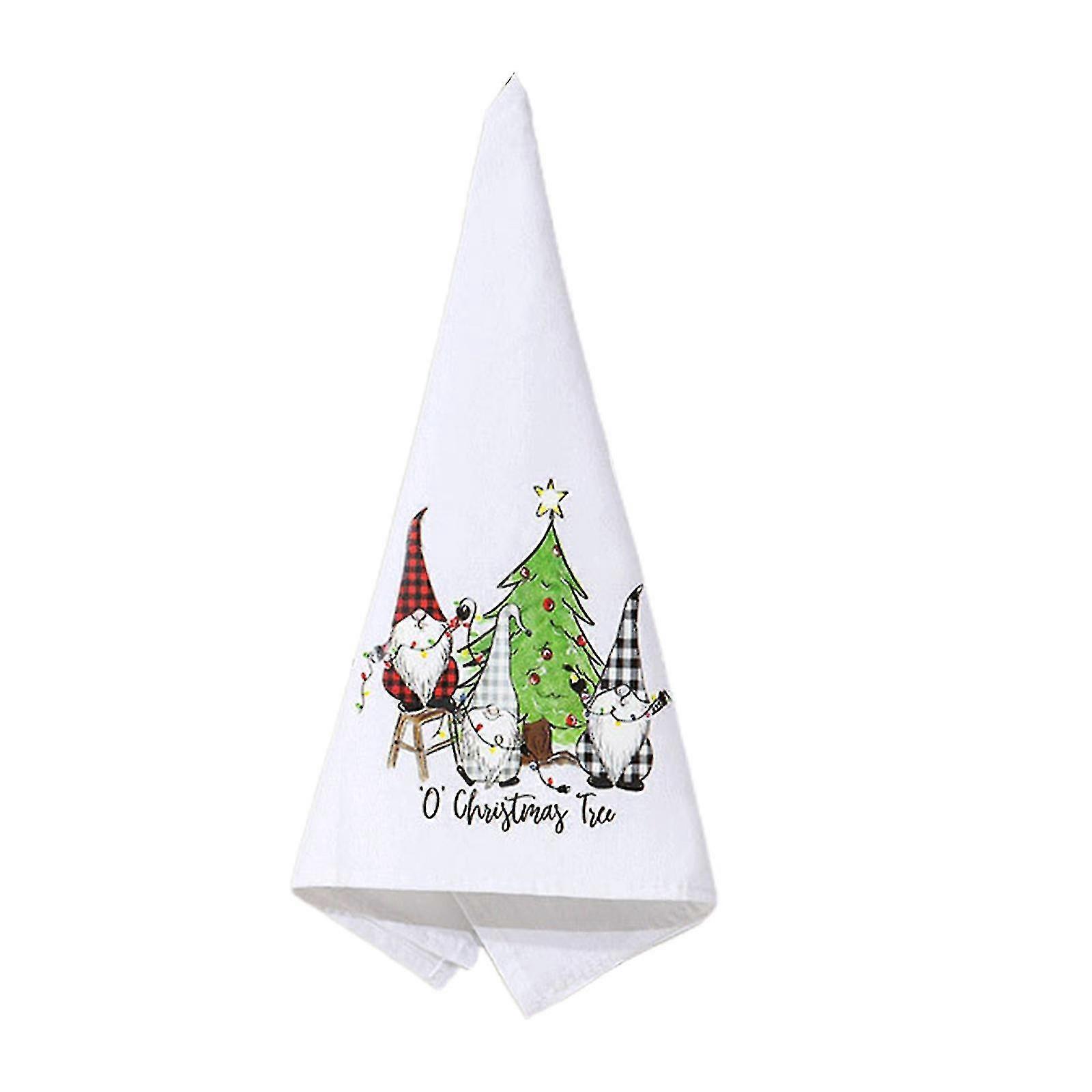 Crăciun prosop de mână drăguț Gnome model Xmas Gradinita Scoala portabil