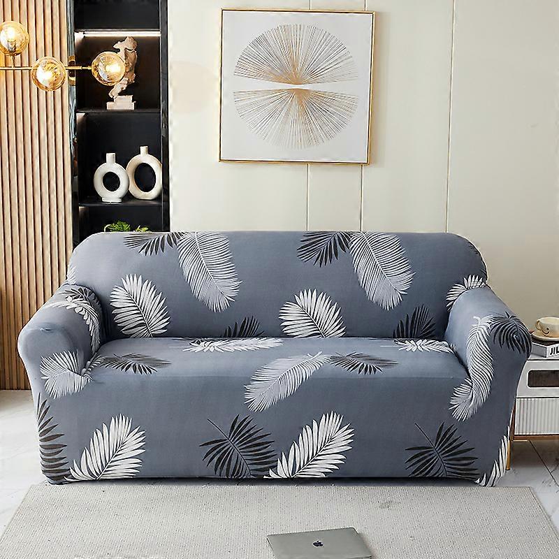 Feather Ink Print Pattern Armrest Sofa Cover145180cm
