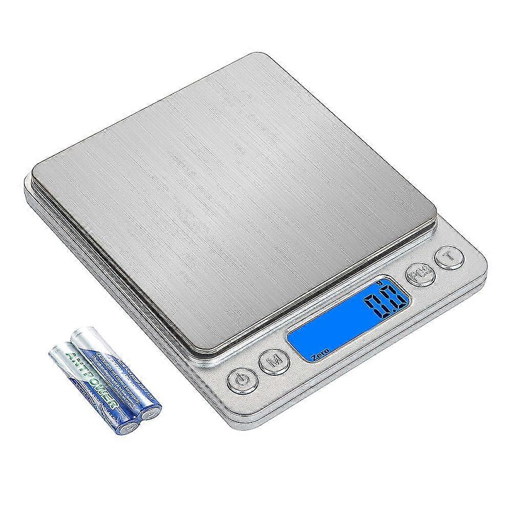 Food Gram Scale,Kitchen Scale,Digital Gram Scale,Ounce Scale Suitable for Coffee,Cooking, Nutrition,Lab,3000g x 0.1g Accuracy,2Trays,6 Units,with Tare