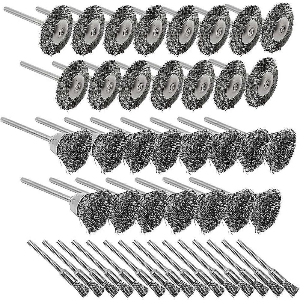 Wire Wheel Brush Set 45 Pcs/Set, Rotary Tool Accessories for Polishing and Cleaning Tools