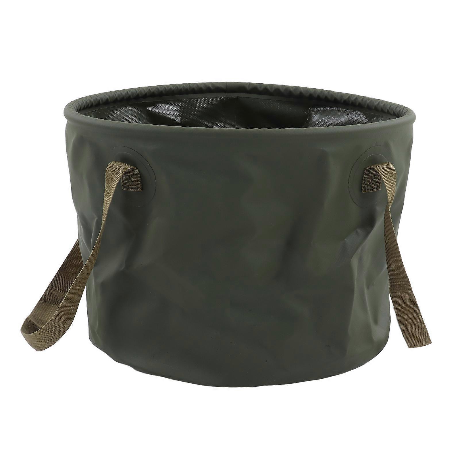 20L Collapsible Bucket Lightweight Space Saving Multifunctional Green Portable Bucket for Outdoor Camping Travelling Home NO.9891