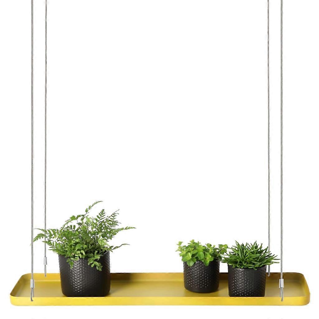 Esschert Design Hanging Plant Tray Rectangular Gold L NO.6039
