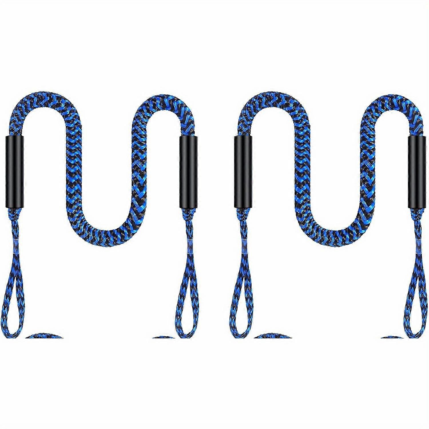 2 PACKS Bungee Dock Lines, 4 Feet Bungee Shock Cords Bungee Docking Rope Mooring Rope For Boat, PWC, Pontoon, Kayak, Canoe, Power Boat, Watercraft