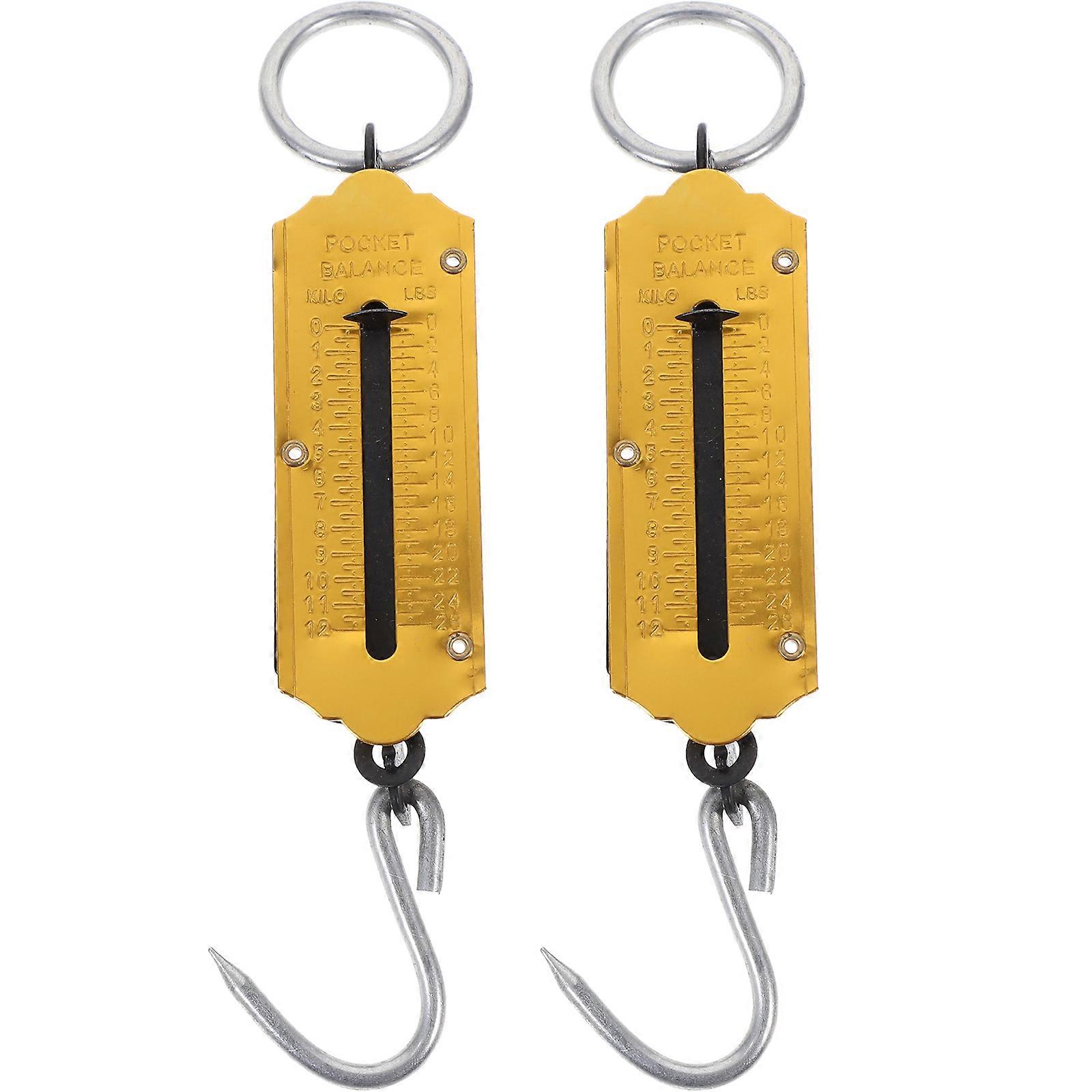 2 Pcs Weighing Machine Body Weight Spring Scale Mechanical Measuring Scale Hanging Scale Kitchen Food Scale