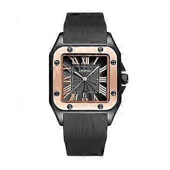 Silicone Wristwatches Tape Waterproof Watch Roman Square Retro Calendar Quartz Watches