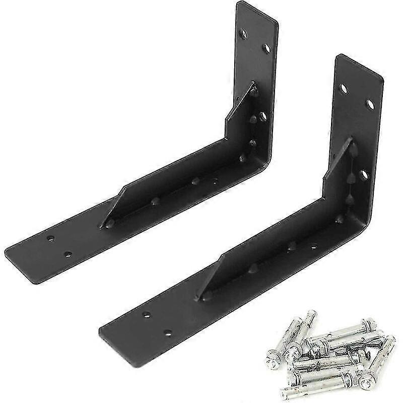 2 Pieces Shelf Bracket, 20cm Wall Shelf Bracket Right Angle L Shape, Wall Bracket Heavy