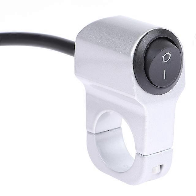 Motorcycle Handlebar Headlight ON/OFF Switch Scooter ATV Aluminum Alloy 2-Wire Black Light Waterproof Switchs 12V