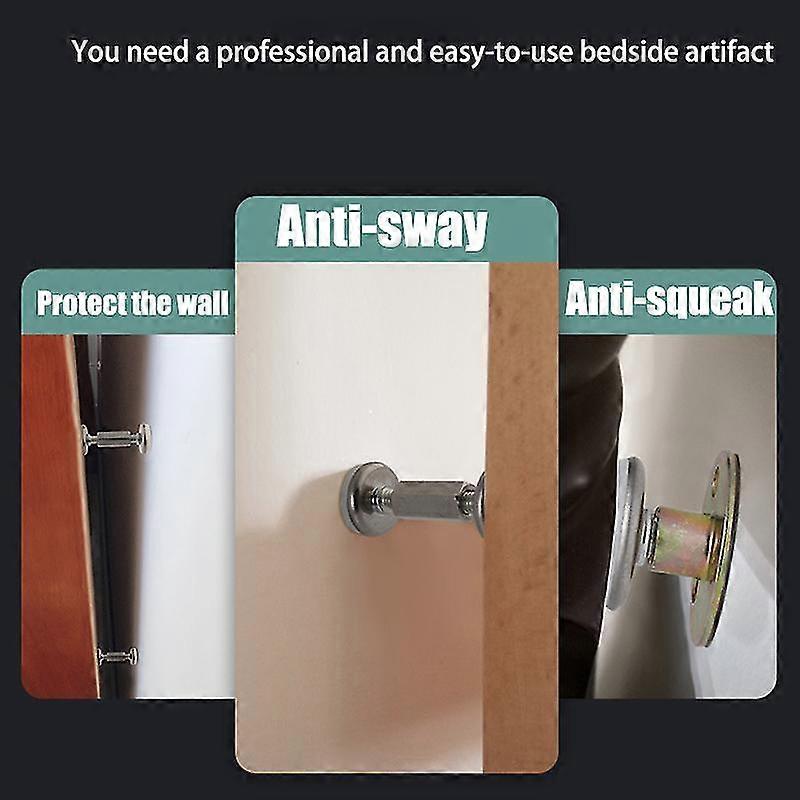 Threaded Bed Frame Adjustable Anti-shake Tool Telescopic Support For Home Room Wall