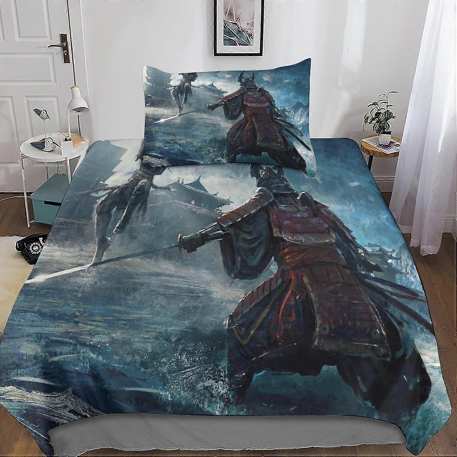 Ninja beddengoed Set - Anime dekbedovertrek - 3D Print - Microvezel met kussensloop - voor kinderen / jongens en meisjes met ritssluiting 2 stuks Single