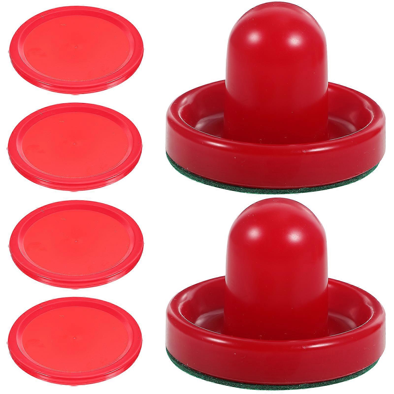 8PCS 76MM Air Hockey Pushers Pucks Replacement for Game Tables Goalies Header Kit Air Hockey Equipment Accessories (Red)