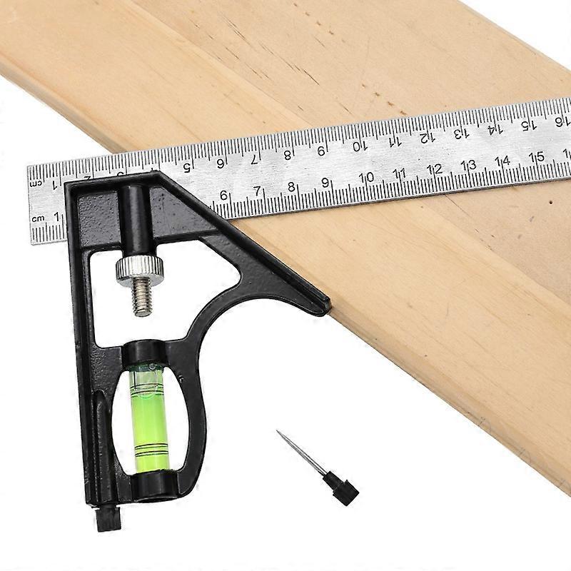 Angle Square Measuring Tools Set Precise Stainless Steel Aluminium Durable Adjustable Combination Spirit Level 12 300mm