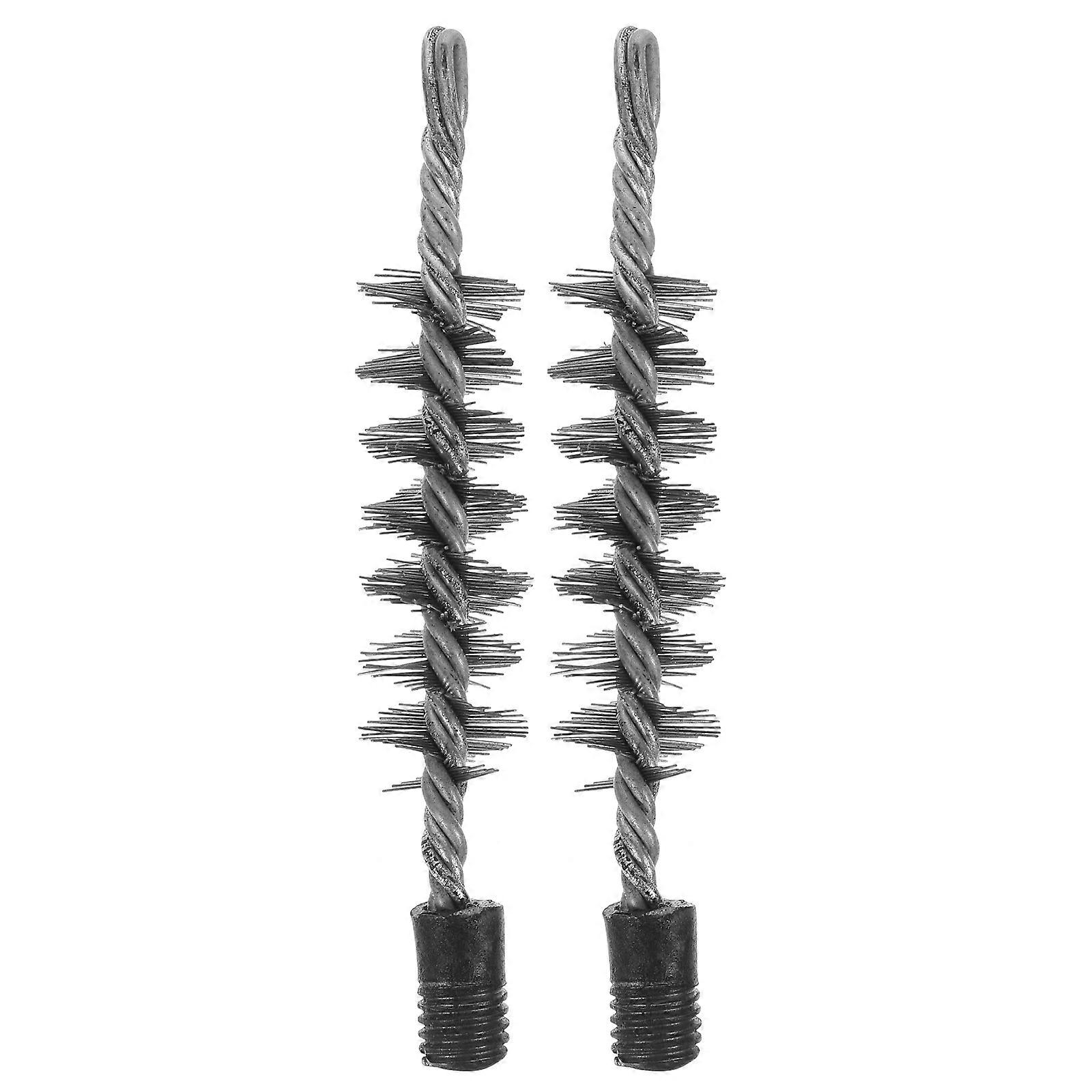 2pcs Kitchen Chimney Sweeping Multi-function Chimney Parts Funnel Steel Wire Brush