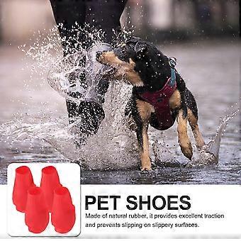 4pcs Protective Dog Rain Shoes Dog Shoes Anti-Slip Dog Shoes Dog