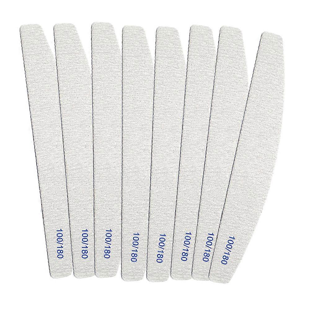 8 nail enhancement tools, nail file, double sided half moon shaped nail file