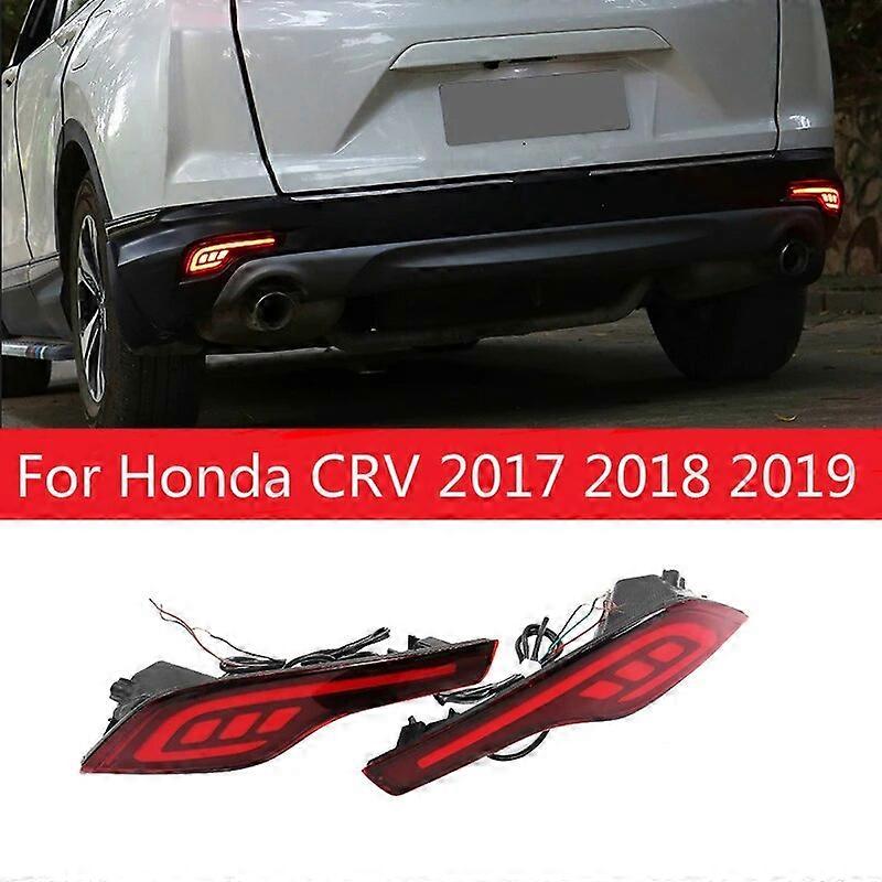 LED Multi-function 12V LED Reflector Lamp Rear Fog Lamp Bumper Light Brake Light For Honda CRV 2017 2018 2019
