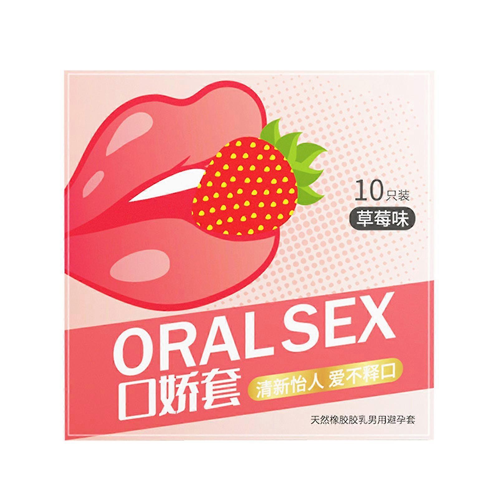 Medical Lube Thin Condoms for Oral Natural Rubber Latex Condom with Strawberry Flavor for Contraception Plus STI Protection
