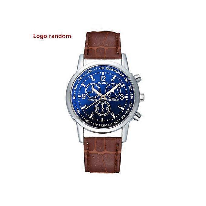 Lederen riem horloge mode quartz heren cadeau-bruin