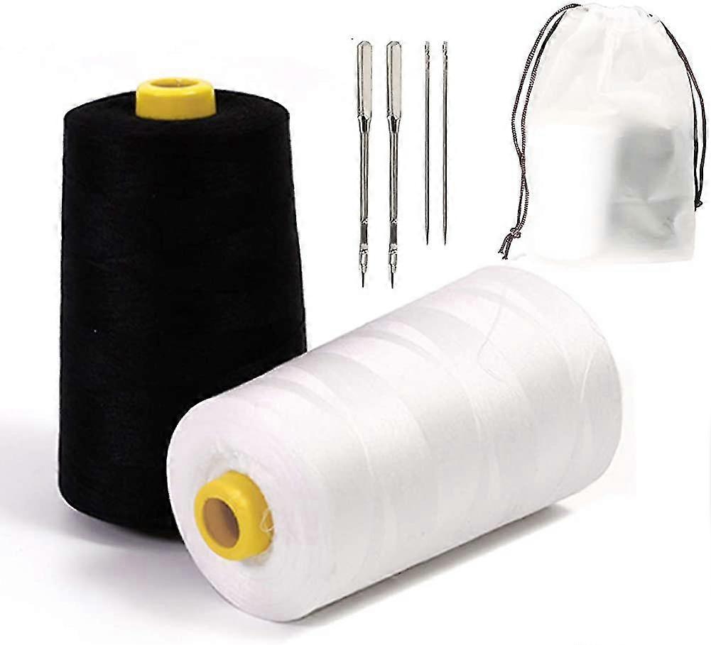 2pcs Sewing Thread Spools Polyester Overlock Thread For Hand Or Machine Sewing