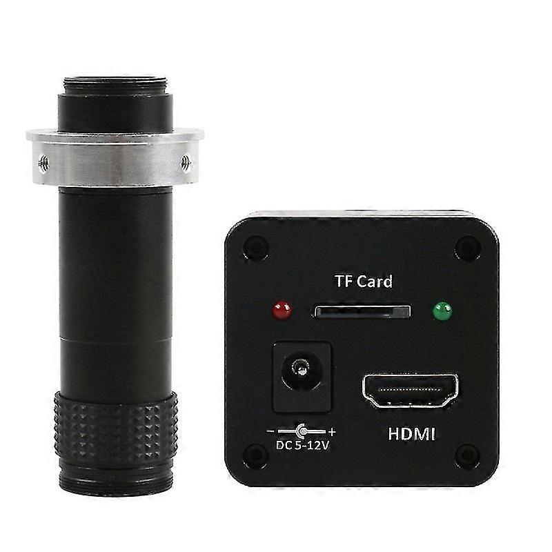 2.0Mp hdmi 720p digital industrial microscope camera tf card storage video recorder+130x c-mount zoom lens for pcb rework