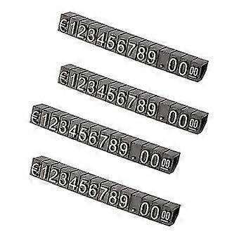 30sets Plastic Cubes Price Display Tags Adjustable Number Stand Frame Label Shop