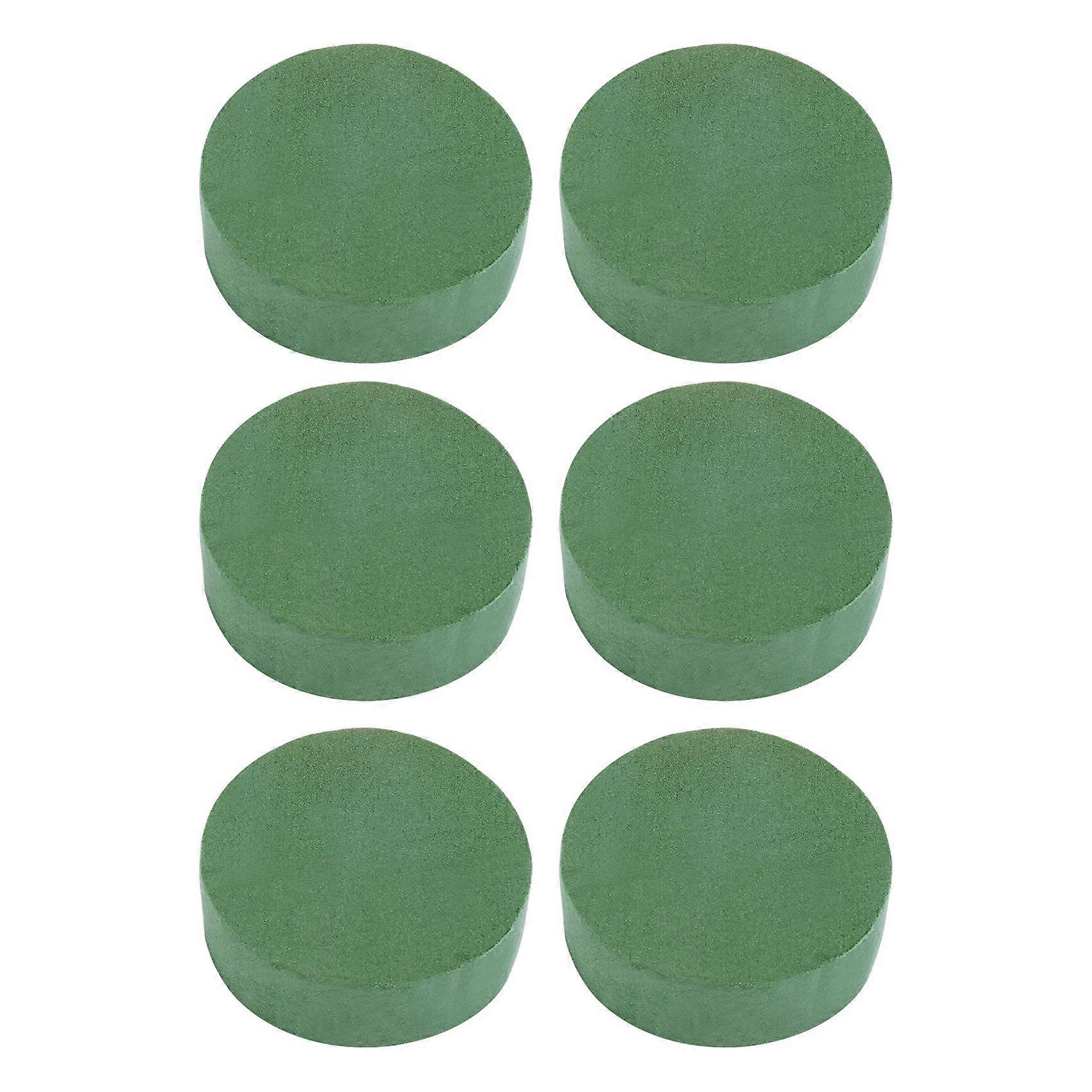 6 Pcs Round Floral Foam Blocks,4.72 Inch Dry Floral Foam for Artificial Flowers,Craft Project,Weddi