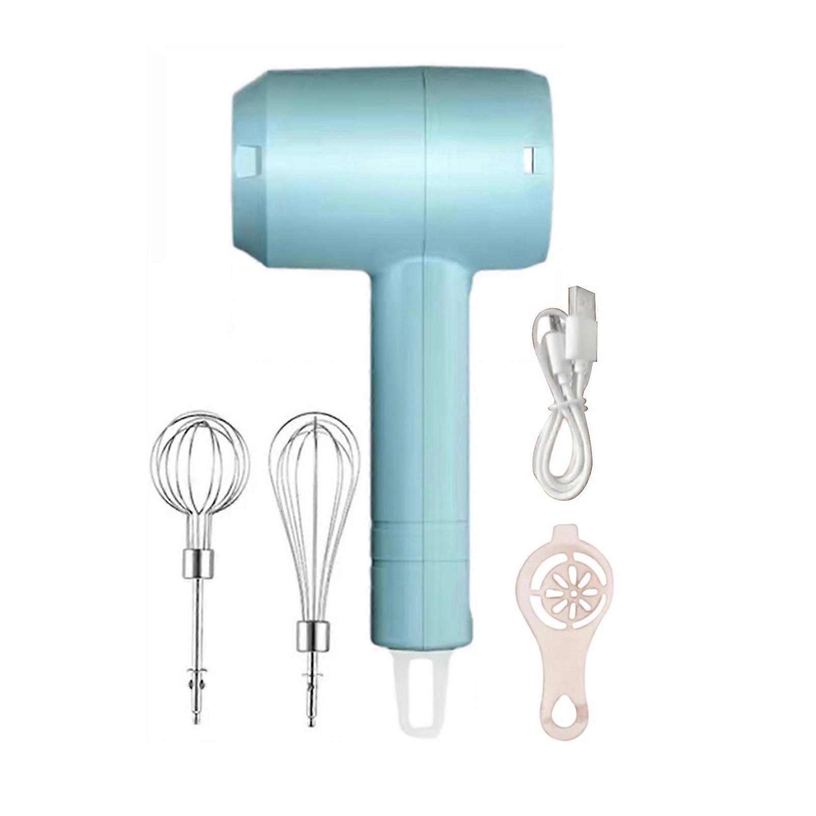 Cordless Electric Egg Beater Handheld Mixer 3-Speed Control USB Rechargeable Blender for Baking Pancake Portable Whisk Beaters
