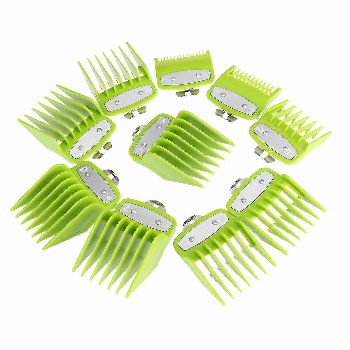 10Pcs Hair Clipper Limit Cutting Guide Comb Guards Tool Set For WAHL Clipper