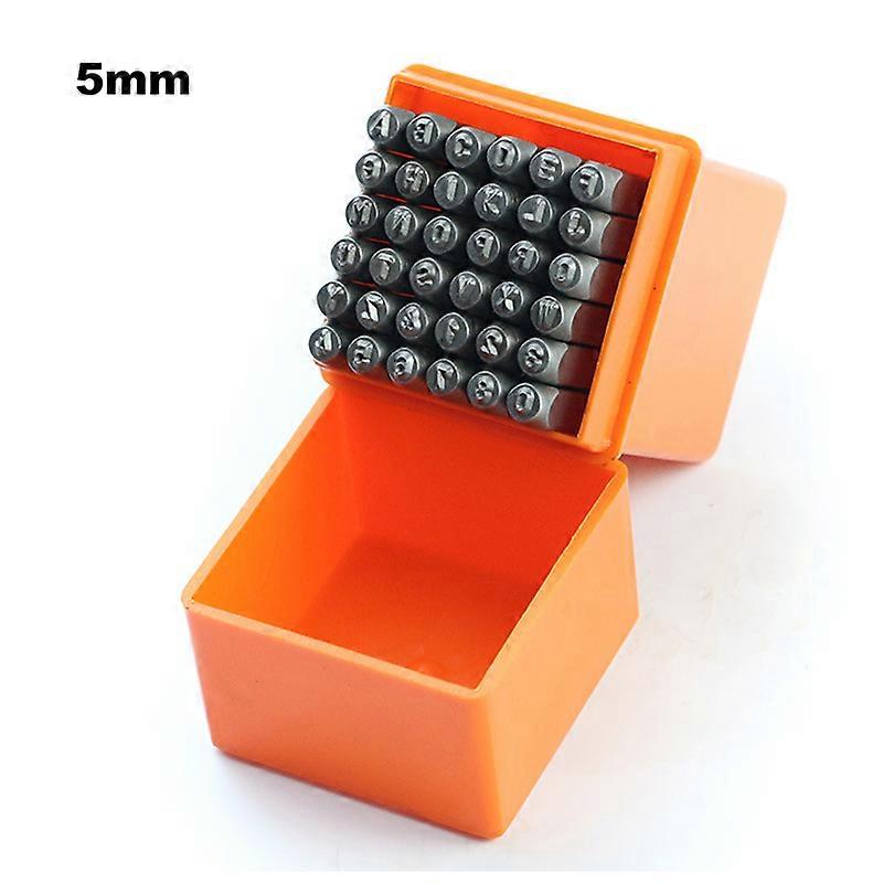 36 Pcs Stainless Steel Letter Number Stamps Punch Set Hardened Metal Leather Craft Stamp Tools Kit