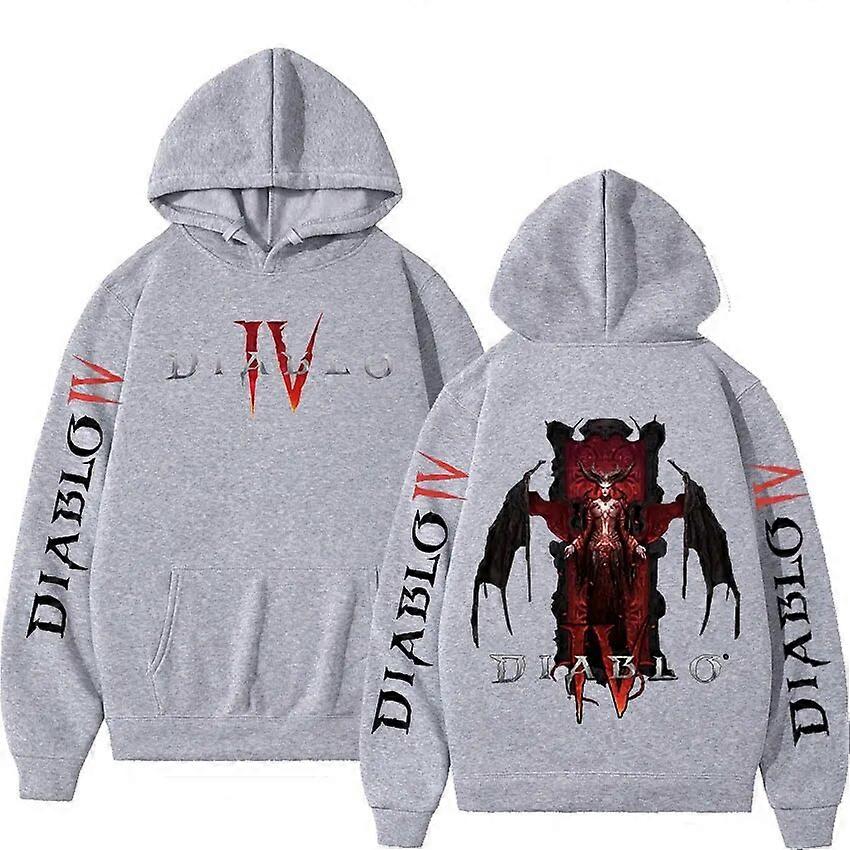 2023 Hot Anime Diablo Lilith Hoodie Men Vintage Pullover