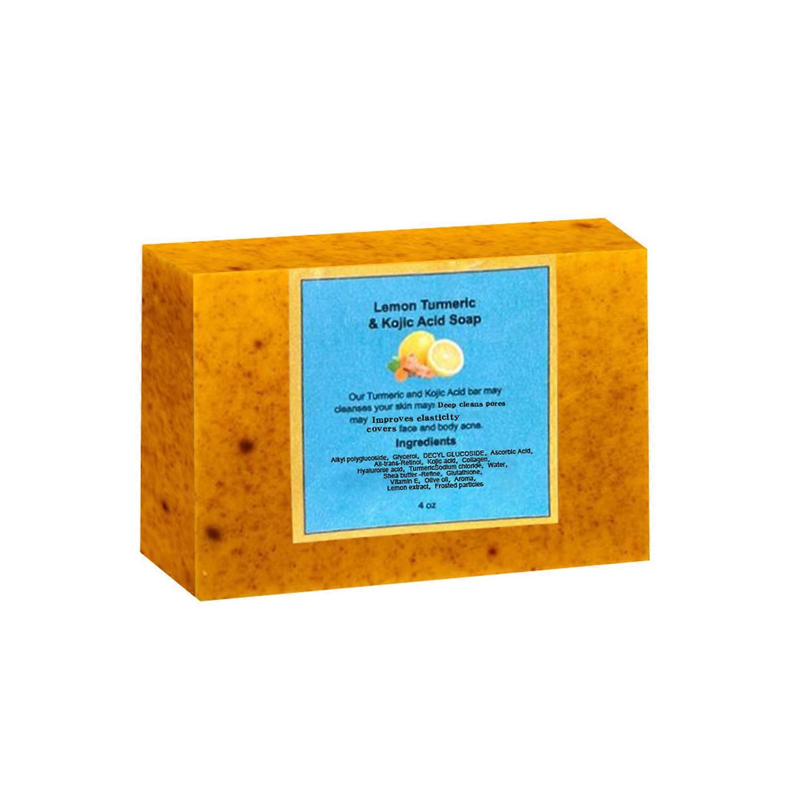 Soap Lemon Turmeric Soap Tablets Deep Cleansing Turmeric Soap Facial And Body Shower Soap Firming Pores And Removing Pigments 4oz FLYE3188
