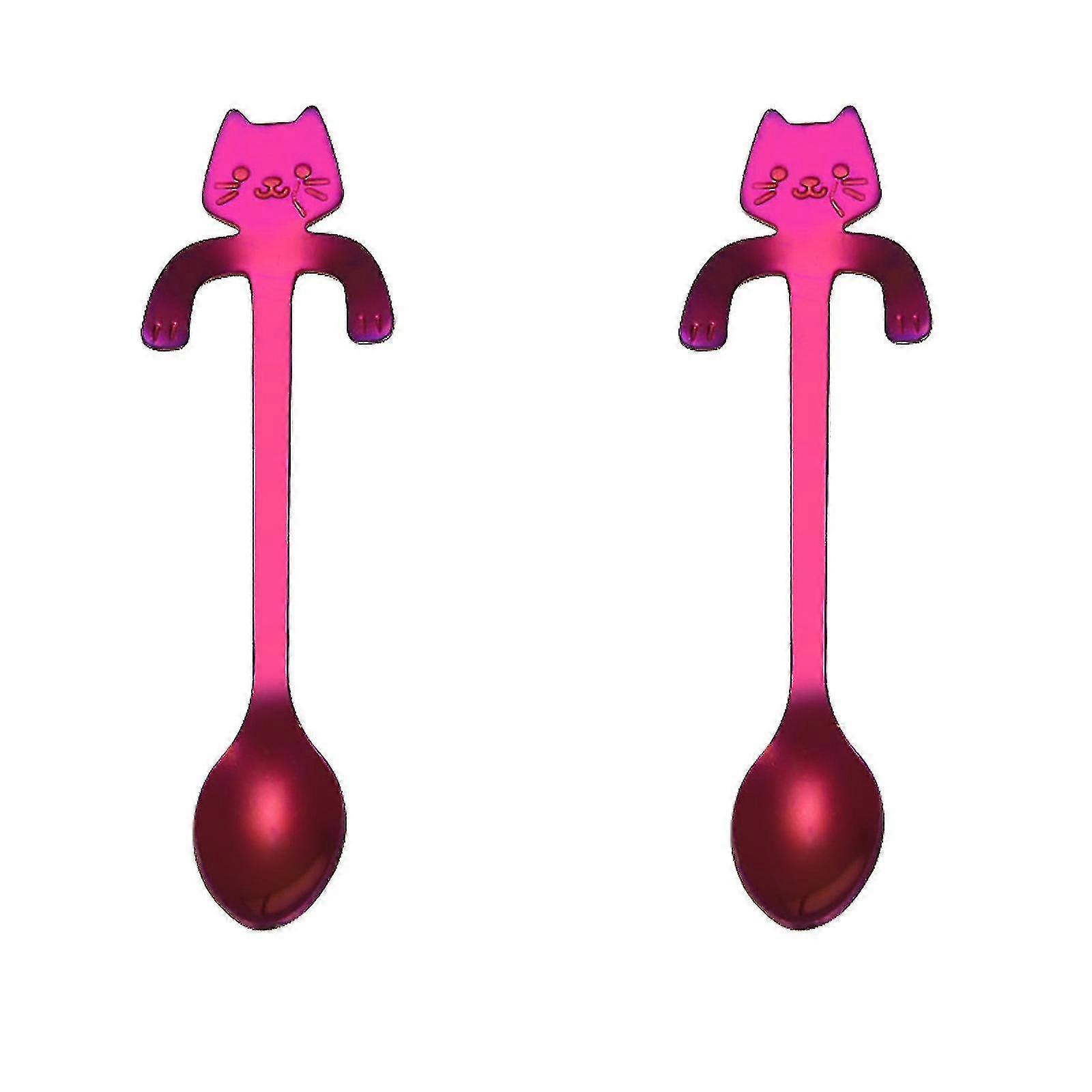 Cat Spoon Short Handle Spoons Flatware Coffee Drinking Tools Kitchen Gadge