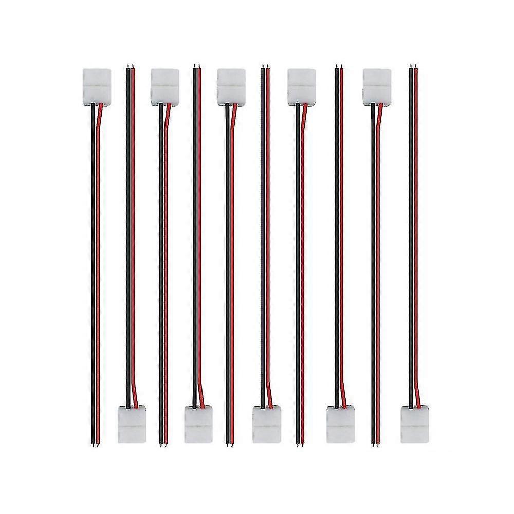 50pcs Led Tape Connector 2pin Accessories Connectors 10mm For 2835 3528 5050 5730 5630 Smd