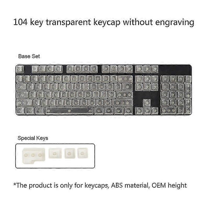 Exquisite Pudding 104 Keycap Set For Translucent Mechanical Keyboard For Adult