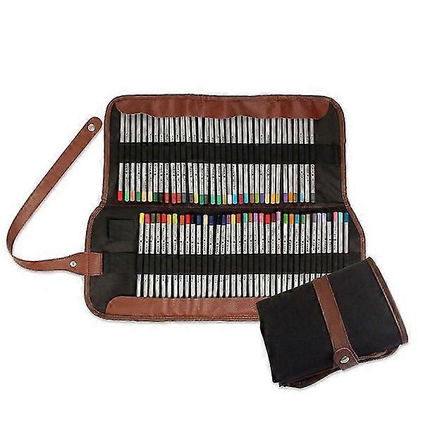 72 Colored Pencils Set with Washable Canvas Roll-Up Pouch for Artists Sketching