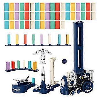 Automatic Dominos Train Set Domino Train Toys for Family Games Toddlers Christmas Birthday DIY Gifts A