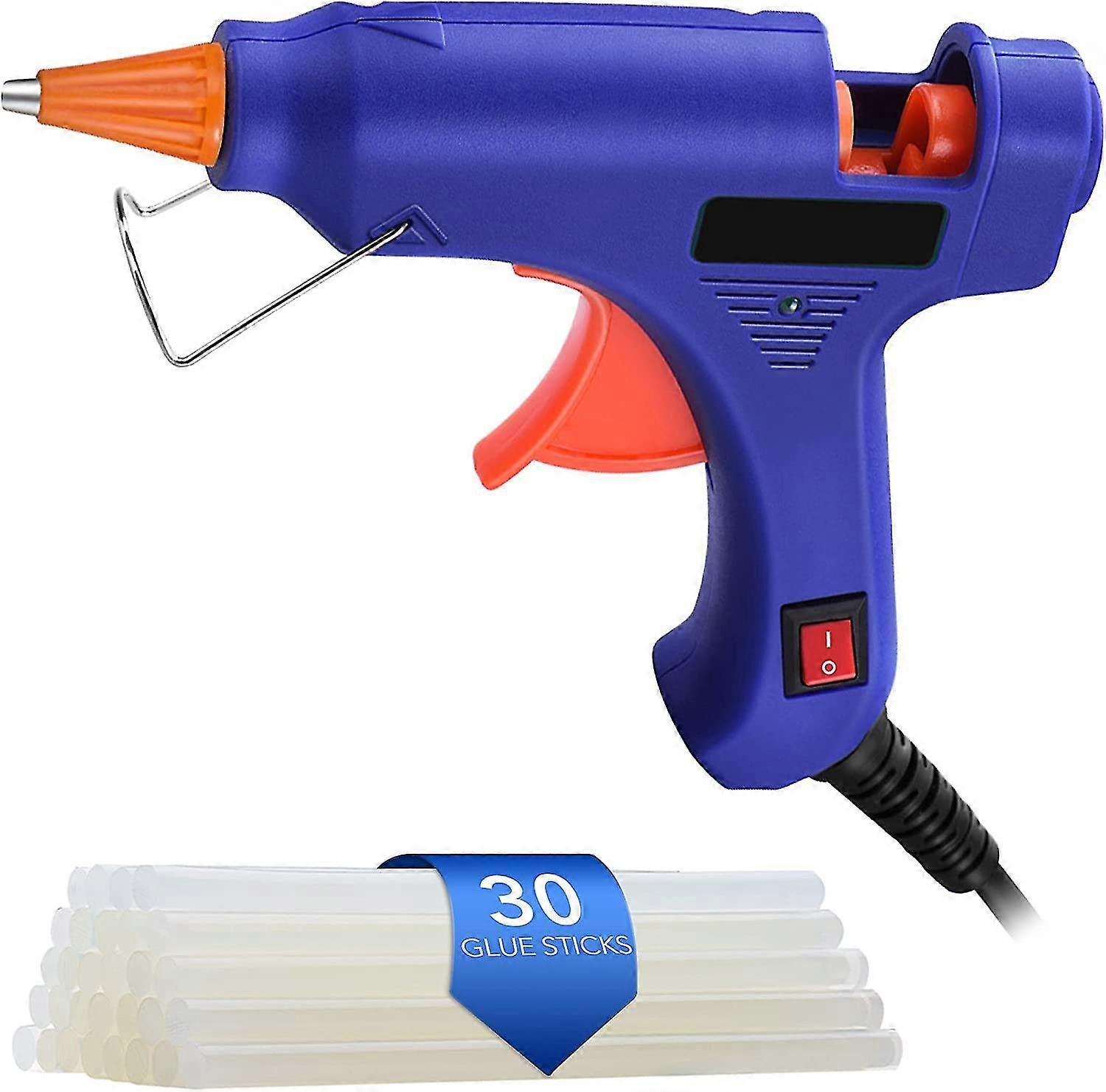 Hot Glue Gun With Glue Sticks, Mini Glue Gun With 30pcs Sticks, 90s Heating Fast, Hot Glue Gun For Crafts With Support Kickstand For Diy Arts, Home Re