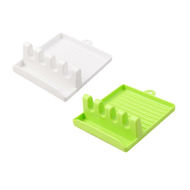 Silicone Tableware Rack (2pcs, Green And White)
