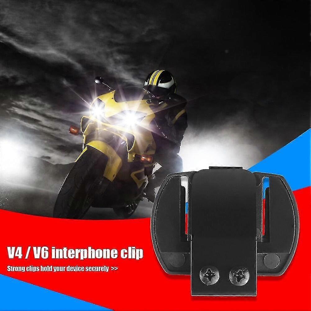 Clip Fixation Pour Intercom Bluetooth Moto V4 V6 - Support Casque En Plastique/métal - Accessoire Universel