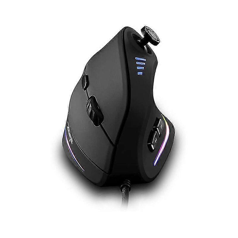 Wired Gaming Mouse with Joystick,10000DPI,11 Programmable Buttons,Vertical Ergonomic Mouse,USB Optical Computer Mouse,PC Gaming Mouse for Laptop,PC,Bl