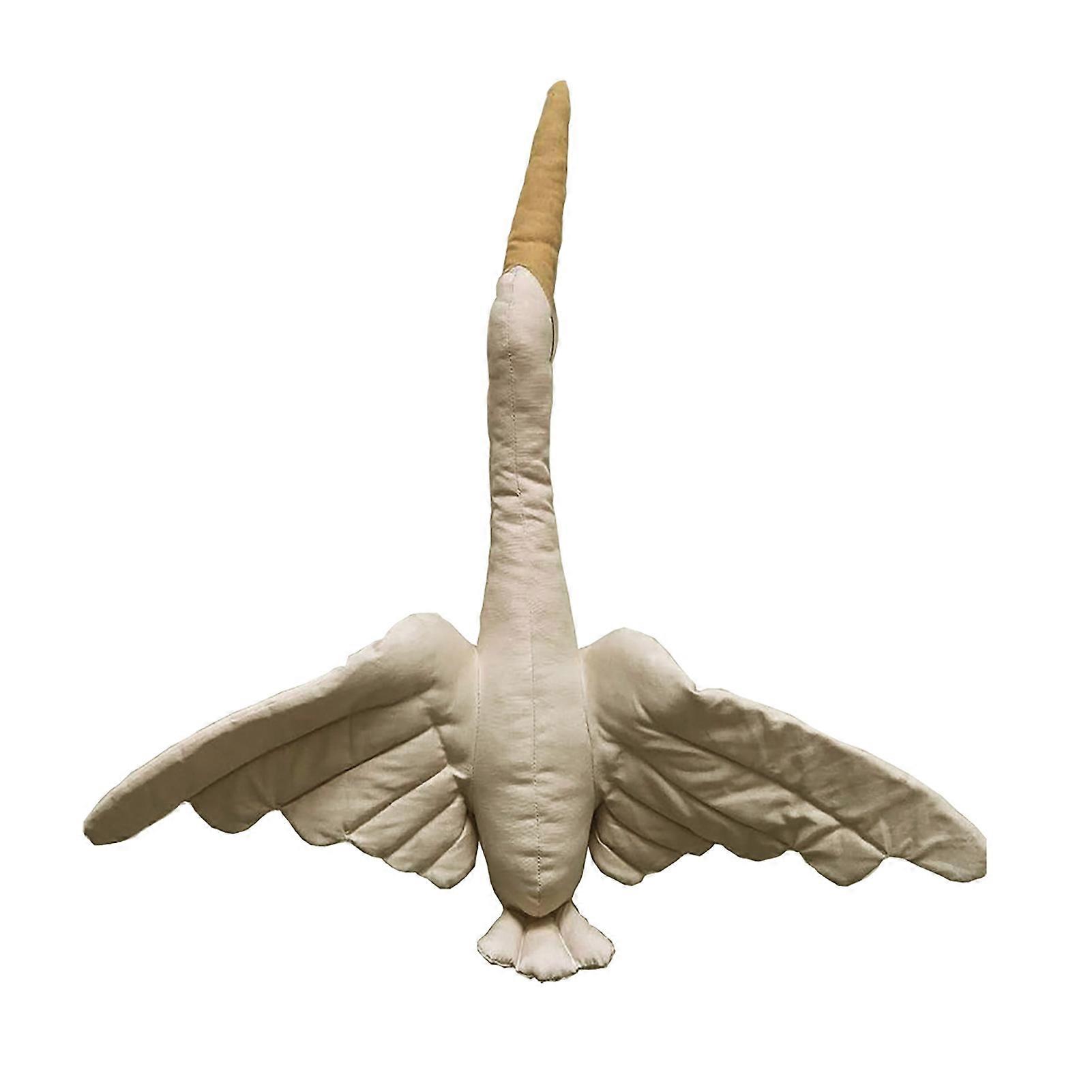 Swan Hanging Decor Vivid Shape Tear-resistant Polyester Child Popular Hanging Stuffed Plush Toy for Bedroom KAESI