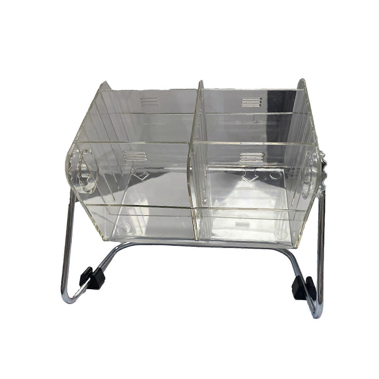 Sundries Storage Box Transparent And Visible Large Capacity 360 Degree Rotatable Convenient Cleaning Modern Storage Widely Used Dividing Grid Vertical