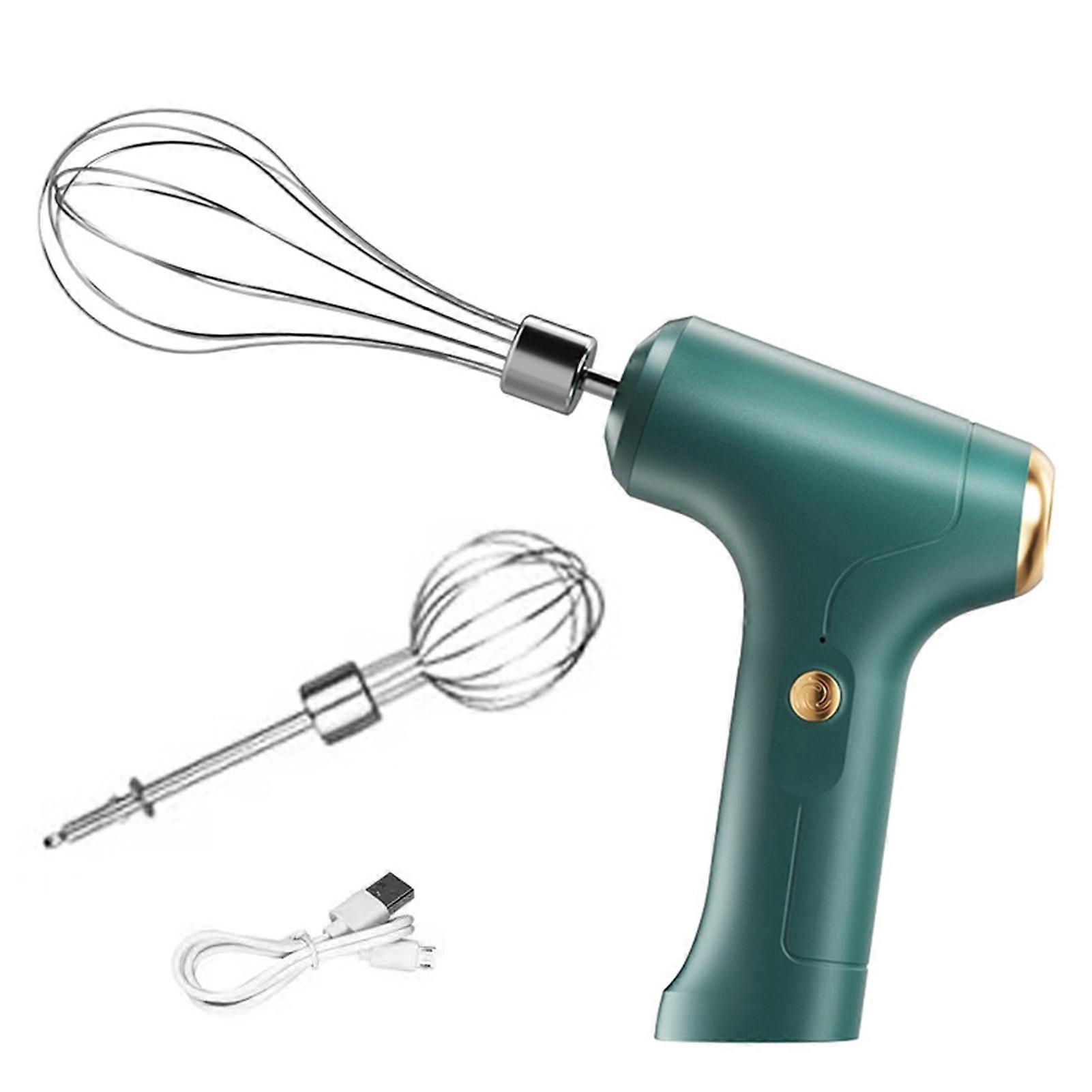 1 Set Electric Egg Beater Easy to Use Plastic USB Charging Egg Beater for Kitchen KAESI