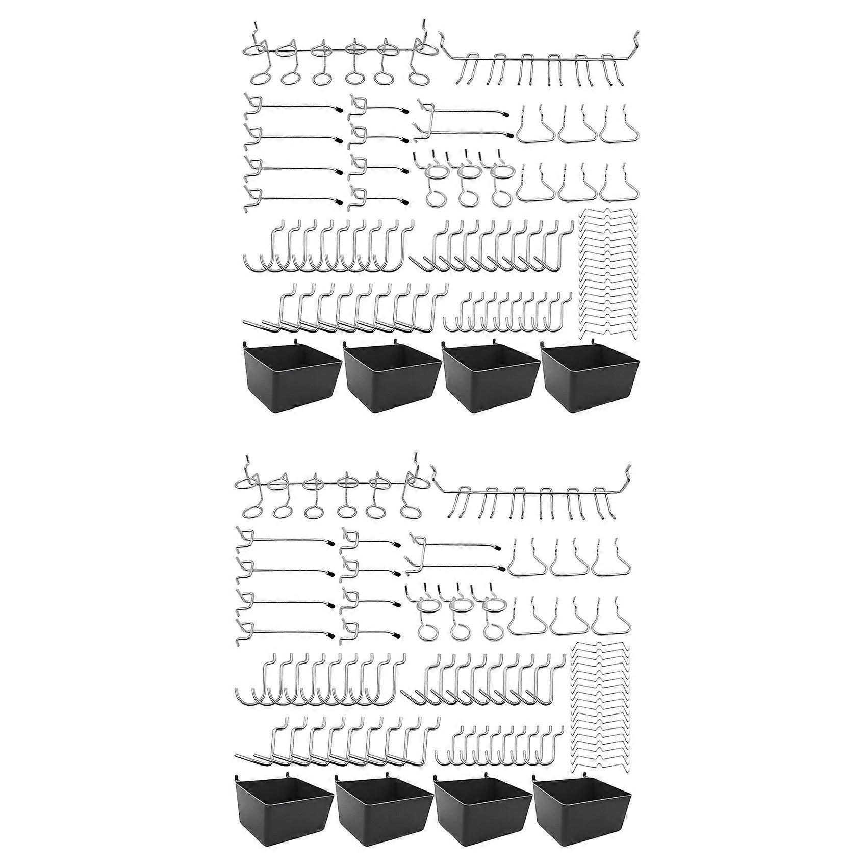 160 Piece Pegboard Hooks Assortment with Pegboard Bins, Peg Locks, for Organizing Various Tools for