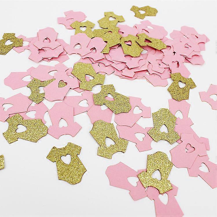 婴儿欢迎学校五颜六色的小衣服桌面装饰品五彩纸屑婴儿送礼会礼品包装